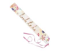Talking Tables BG Sash with Ribbon Ties, Papel, Blossom Girls Bride to Be Faja