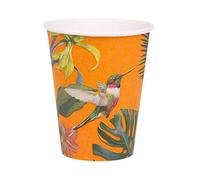Talking Tables- Fully Recyclable and Biodegradable Fiesta Palm Tree Mexican Luau Hawaiian Cuban Havana Paquete, 330 ml, Color copas tropicales 8 unidades (FST5-CUP-BRIGHT-LV2)