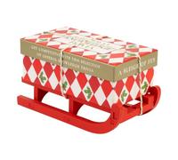 Talking Tables General Knowledge - Juego de Navidad de Trivia en Mini Trineo | Tarjetas de Preguntas Festivas para reuniones Familiares | Entretenimiento de Fiesta de Relleno de Calcetines