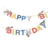 Talking Tables Guirnalda de Papel para Fiesta de cumpleaños con temática de Safari, 3 Metros, para niñas y niños, zoológico, ecológica, Banner Madagascar, Selva