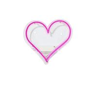 Talking Tables Illuminate It, Pink Heart Shaped Neon Light 30Cm, UK Power Adaptor