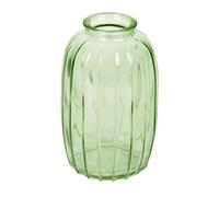 Talking Tables Jarrón de cristal verde para flores, elegante tallo único elegante para mesa de boda, decoración de alféizar de ventana, fiestas de jardín, comedor de verano, estilo de repisa y regalo,