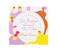 Talking Tables Juego de 80 Platos de Trivia de Comida - Juego de Cartas para Parejas, familias, Amigos y Amantes de la Comida - 80 Cartas