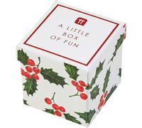 Talking Tables Juego de Mesa de Navidad, Contiene 60 Preguntas y charadas, Regalo Ideal para Rellenar Calcetines, Dorado