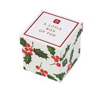 Talking Tables Juego de Mesa de Navidad, Contiene 60 Preguntas y charadas, Regalo Ideal para Rellenar Calcetines, Dorado