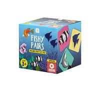 Talking Tables Juego de parejas de memoria niños con tema de peces | 36 tarjetas a presión para niños con archivo de datos sobre el océano