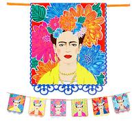 Talking Tables Kahlo Guirnalda con estampado Kahlo-3m brillantes para cumpleaños, fiesta, celebración mexicana del Cinco de Mayo, decoración de dormitorio infantil, color (BOHO-GARLAND-FRIDA)