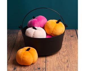 Talking Tables Lujosa decoración de Mesa de Calabaza de Terciopelo en Colores otoñales, Cosecha de otoño, Suave y Elegante, centros de Mesa de Temporada, Rosa melocotón y Naranja, 9 cm x 10 cm