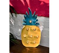 Talking Tables luz LED grande fiesta Cubana en Forma de Piña ‘FST4.’ Metal. Amarillo y verde.