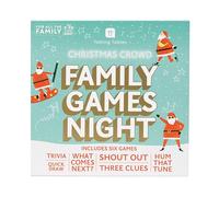 Talking Tables Noche de juegos familiares de Navidad, seis juegos, después de la cena, divertidos juegos de viaje para niños, juegos de cartas para adultos, regalo, juego de mesa familiar, regalo