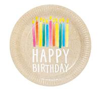 Talking Tables Paquete de 10 unidades de papel ecológico de 23 cm para fiestas, sin plástico en el producto o embalaje, desechables, biodegradables, para todas las edades y unisex, platos de