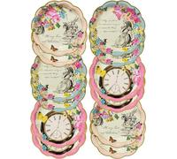 Talking Tables TSALICE Truly Alice delicado platos del partido, Cartón, Multicolor, 12 Unidad (Paquete de 1)