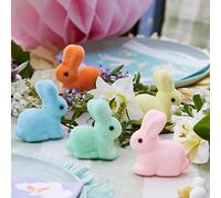 Talking Tables Paquete de 5 decoraciones de mesa de Pascua | Mini figura de conejo pastel para caza de huevos, niños, primavera (TSBUNNY-BUN-PK)