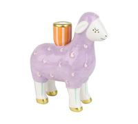 Talking Tables Portavelas de cerámica de Cordero para decoración de Mesa de Pascua, decoración de Primavera, Mesa de Comedor, portavelas Festivo, Figura de cerámica para cumpleaños, Bodas