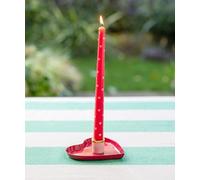 Talking Tables Portavelas esmaltado en Forma de corazón, Rojo y Dorado, Acabado Brillante Pintado a Mano, Regalo del día de San Valentín, decoración de Mesa de Boda, romántico, candelabro cónico