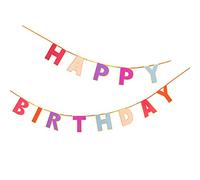 Talking Tables- Pretty Banner Decoration Party Celebration Birthday Garland Banderines decorativos para fiesta de cumpleaños, color rosa dorado, 3 metros, Multicolor (Rose HB)