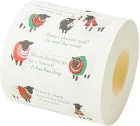 Talking Tables Rollo de Papel Higiénico Decorativo Diseño Oveja Rojo - Divertidas Decoraciones Navideñas, Accesorio de Baño y Regalo para Invitados, 300 Hojas