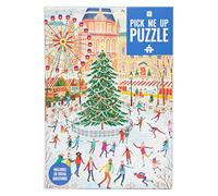 Talking Tables 1000 Piezas para Adultos | Rompecabezas ilustrado de Invierno con árbol de Navidad y Escena del Mercado | Regalo para Ella, él (PUZZ-PMU-ICESKATE)