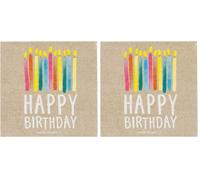 Talking Tables Servilletas de papel para fiesta de cumpleaños cero de plástico, perfectas para todas las edades y género, 33 cm, 20 unidades, papel kraft (Paquete de 2)