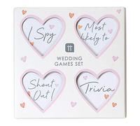 Talking Tables Set Age 12+ of 4 Wedding Table Games for Guests | Ice Breaker Trivia, Most Likely To, Shout out & I Spy, White