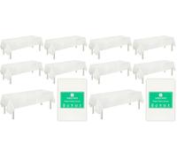 Talking Tables Table Kind - 5 manteles desechables de papel blanco liso para fiesta de cumpleaños, boda, catering, restaurante, aniversario, FSC, hogar, reciclable, 180 x 120 cm (Paquete de 2)