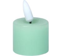 Talking Tables Vela LED sin llama verde salvia, efecto parpadeante realista, reutilizable, funciona con pilas, para otoño, primavera, bodas, fiestas y decoración del hogar, 5 cm