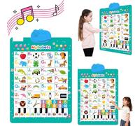 Talking Wall Chart For Kids - Electronic Alphabet Wall Chart with Point-and-Read Function, Talking ABC, Numbers, Animal Words, Ocean World for Toddlers 1-3 (English Alphabet)