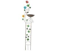 Tall Bird Bath, Standing Birds Bath, 56,3 x 14,17 x 8,86 pulgadas Plant Support with Stake, Decorative Outdoor Art, Water Feeder for Lawn Accent, Garden Courtyard, Patio y Landscape