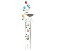 Tall Bird Bath with Plant Support and Water Feeder Stake, Decorative Outdoor Art 56,3 x 14,17 x 8,86 pulgadas for Courtyard, Lawn, Patio, Garden, Perfect Attracting Birds Enhancing