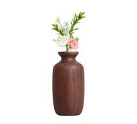 Tall Flower Vase - Rustic Wooden Home Decor for Bouquets Floral Arrangements | Handcrafted Table Centerpiece with Natural Finish, Ideal for Living Room Bedroom Office Farmhouse Kitchen Decoration
