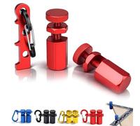 Tall Stair Gauges for Framing Square, Hexagonal Stable Lock with Holder & Hook for Carpentry & Circular Saw, Anti-Wobble Design, Adjustable Knobs, Stair Stringer Layout Tool (Red,1PC)