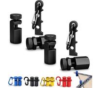 Tall Stair Gauges for Framing Square, Hexagonal Stable Lock with Holder & Hook for Carpentry & Circular Saw, Anti-Wobble Design, Adjustable Knobs, Stair Stringer Layout Tool (Black,2PCS)