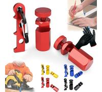 Tall Stair Gauges for Framing Square, Hexagonal Stable Lock with Holder & Hook for Carpentry & Circular Saw, Anti-Wobble Framing Jig, Precision Woodworking Layout Tool for Speed Square (Red)