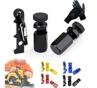 Tall Stair Gauges for Framing Square, Hexagonal Stable Lock with Holder & Hook for Carpentry & Circular Saw, Anti-Wobble Framing Jig, Precision Woodworking Layout Tool for Speed Square (Black)