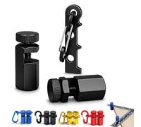 Tall Stair Gauges for Framing Square, Hexagonal Stable Lock with Holder & Hook for Carpentry & Circular Saw, Anti-Wobble Design, Adjustable Knobs, Stair Stringer Layout Tool (Black,1PC)