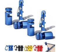 Tall Stair Gauges for Framing Square, Hexagonal Stable Lock with Holder & Hook for Carpentry & Circular Saw, Anti-Wobble Design, Adjustable Knobs, Stair Stringer Layout Tool (Blue,2PCS)