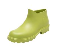 Talla 9 Blanco Women's Rain Boots Water Shoes Top Rubber Shoes Casual Moda al aire libre Trabajo Pesca Car Wash Kitchen No Slip Overshoes Zapatillas Para Mujeres Interiores Y Exteriores Impermeables