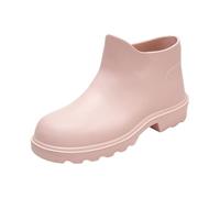 Talla 9 Blanco Women's Rain Boots Water Shoes Top Rubber Shoes Casual Moda al aire libre Trabajo Pesca Car Wash Kitchen No Slip Overshoes Zapatillas Para Mujeres Interiores Y Exteriores Impermeables