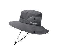 (Talla de adulto 56-58 cm - Gris oscuro sólido) Nuevo sombrero de pescador para padres e hijos, unisex,