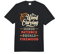 Talla de Madera Menos Paciencia equivale a Carpintero Tallado en Madera Comfort Colors Adult Heavyweight T-Shirt