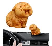 Talla decorativa de madera - Decoración del hogar de gato salvaje, figura de tigre del zodíaco chino de madera | Adorno de tigre de madera del zodiaco chino para mesa de oficina en casa