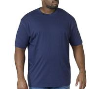 talla grande hombre camiseta Duque D555 Nuevo Algodón Puro Cuello Redondo Manga Corta ARRIBA - Azul marino, 5XL