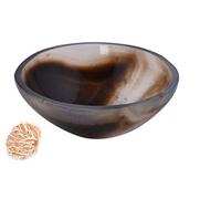 Tallado a mano de ónix negro Feng Shui Bowl Generador de energía espiritual Reiki Regalo Healing Cristal cargado de 2.5 a 2.7 pulgadas aproximadamente Con Rose Desert Selenite-Blessfull Healing