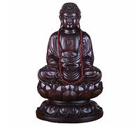 Tallado en Madera de ébano, Adornos de Buda Dari Tathagata, Amitabha, Madera Maciza, Sakyamuni Muni, Estatua de Buda Medicinal de Tres Tesoros
