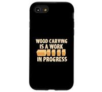 Tallado en madera es un trabajo en progreso divertido barra de progreso Carcasa para iPhone SE (2020) / 7 / 8