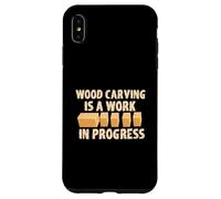 Tallado en madera es un trabajo en progreso divertido barra de progreso Carcasa para iPhone XS Max