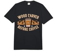 Tallador de Madera Antes del café Carpintería Amante del café Tallador de Madera Comfort Colors Adult Heavyweight T-Shirt