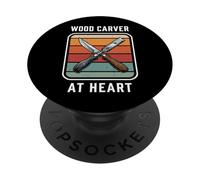 Tallador de Madera en el corazón Tallado en Madera Tallado en Madera carpintería PopSockets PopGrip Adhesivo