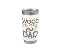 Tallador de madera para el día del padre Vaso térmico de acero inoxidable de doble pared