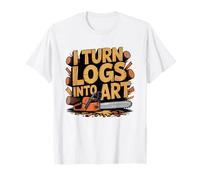 Tallador Motosierra Escultor Madera Arte Troncos Camiseta